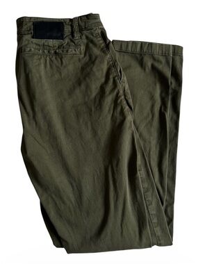 Mavi Slim Straight Chino Pants Mens 34x32 Green Khaki Edward 553 Stretch Cotton